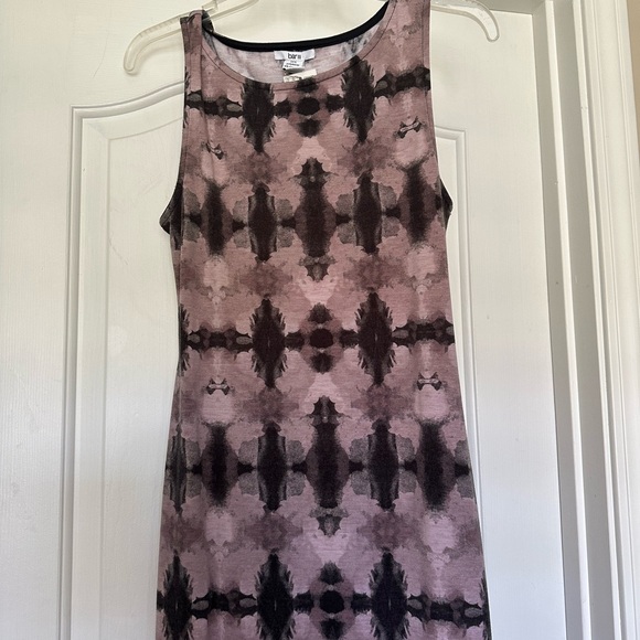 Bar III Mauve and Black Abstract Mini Dress - Picture 1 of 5